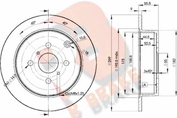 R Brake 78RBD21221 Диск гальмівний задній невентильований 78RBD21221: Приваблива ціна - Купити у Польщі на 2407.PL!