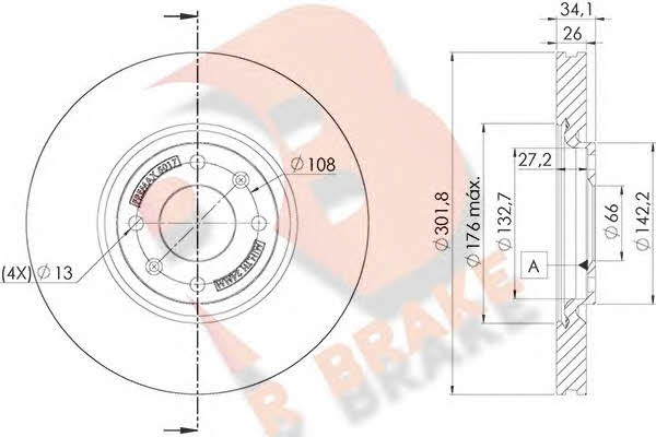 R Brake 78RBD25017 Wentylowana przednia tarcza hamulcowa 78RBD25017: Dobra cena w Polsce na 2407.PL - Kup Teraz!