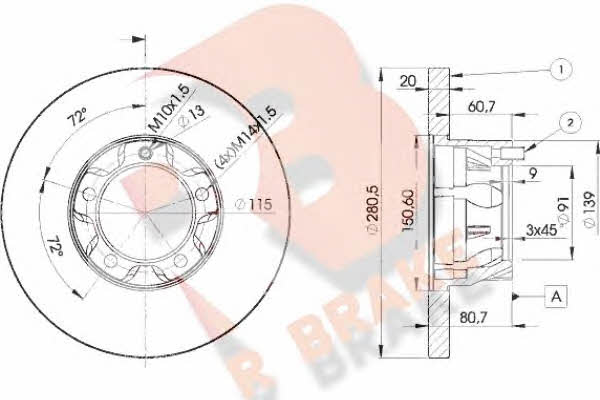 R Brake 78RBD13017 Диск гальмівний передній невентильований 78RBD13017: Приваблива ціна - Купити у Польщі на 2407.PL!