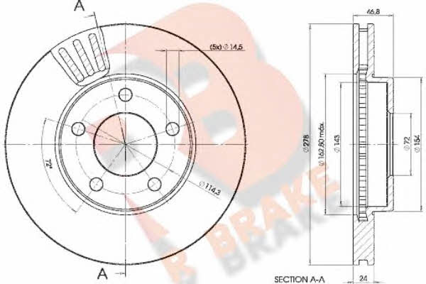 R Brake 78RBD24093 Tarcza hamulcowa 78RBD24093: Dobra cena w Polsce na 2407.PL - Kup Teraz!