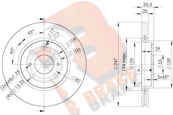 R Brake 78RBD24700 Тормозной диск передний вентилируемый 78RBD24700: Отличная цена - Купить в Польше на 2407.PL!