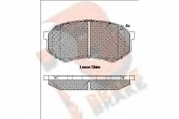 R Brake RB2182 Тормозные колодки дисковые, комплект RB2182: Отличная цена - Купить в Польше на 2407.PL!