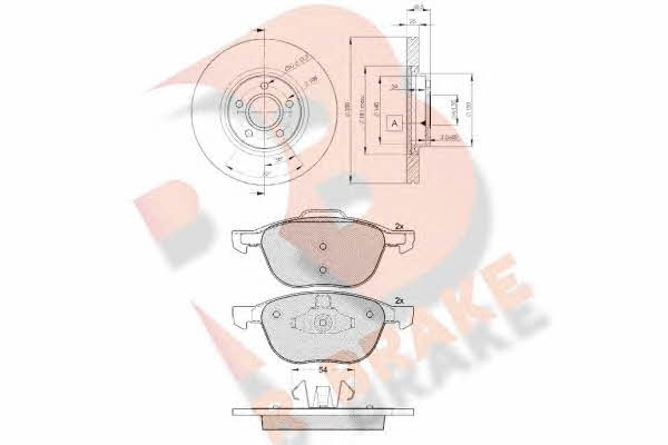 R Brake 3R16173937 Przednie wentylowane tarcze hamulcowe z klockami, kpl 3R16173937: Dobra cena w Polsce na 2407.PL - Kup Teraz!