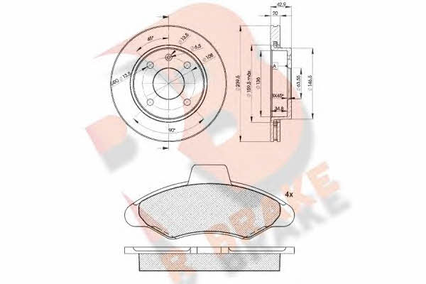  3R07901064 Brake discs with pads, set 3R07901064: Buy near me in Poland at 2407.PL - Good price!