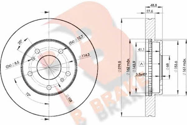 R Brake 78RBD24103 Wentylowana przednia tarcza hamulcowa 78RBD24103: Dobra cena w Polsce na 2407.PL - Kup Teraz!