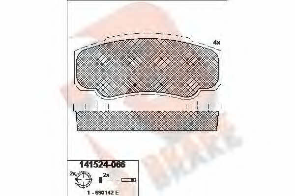 R Brake RB1524-066 Klocki hamulcowe, zestaw RB1524066: Dobra cena w Polsce na 2407.PL - Kup Teraz!