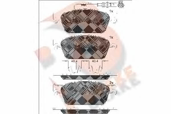 R Brake RB1953 Гальмівні колодки, комплект RB1953: Приваблива ціна - Купити у Польщі на 2407.PL!