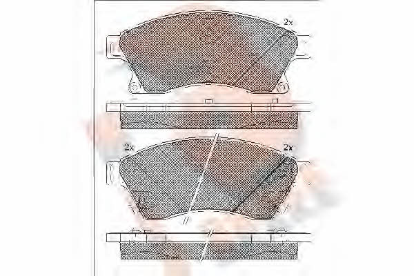 R Brake RB1942 Brake Pad Set, disc brake RB1942: Buy near me at 2407.PL in Poland at an Affordable price!