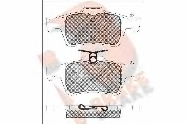 R Brake RB1825 Гальмівні колодки, комплект RB1825: Приваблива ціна - Купити у Польщі на 2407.PL!