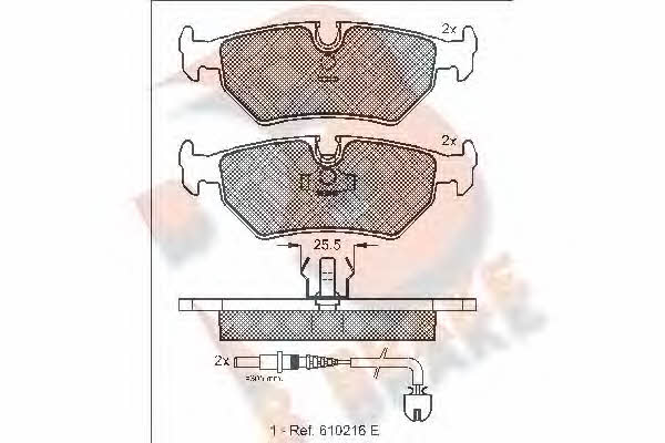 R Brake RB1087 Brake Pad Set, disc brake RB1087: Buy near me in Poland at 2407.PL - Good price!