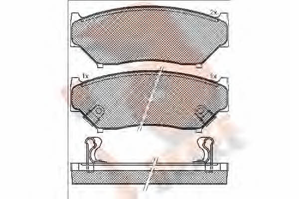 R Brake RB1096 Тормозные колодки дисковые, комплект RB1096: Отличная цена - Купить в Польше на 2407.PL!