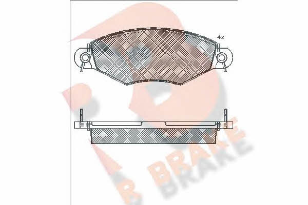 R Brake RB1255 Brake Pad Set, disc brake RB1255: Buy near me in Poland at 2407.PL - Good price!