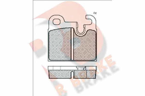 R Brake RB0302 Тормозные колодки дисковые, комплект RB0302: Отличная цена - Купить в Польше на 2407.PL!