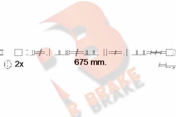 R Brake 610561RB Warning contact, brake pad wear 610561RB: Buy near me in Poland at 2407.PL - Good price!