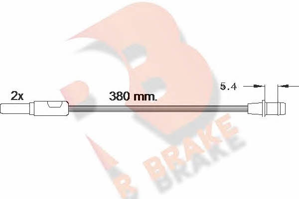 R Brake 610244RB Warning contact, brake pad wear 610244RB: Buy near me in Poland at 2407.PL - Good price!