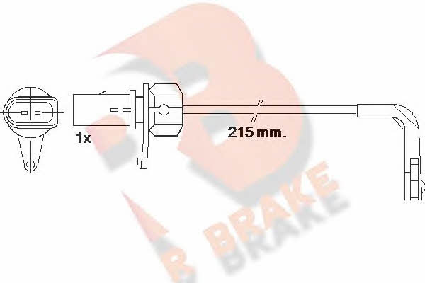 R Brake 610508RB Warning contact, brake pad wear 610508RB: Buy near me in Poland at 2407.PL - Good price!
