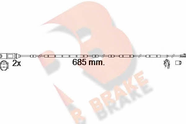 R Brake 610618RB Warning contact, brake pad wear 610618RB: Buy near me in Poland at 2407.PL - Good price!