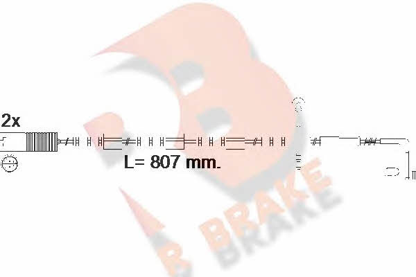 R Brake 610584RB Warning contact, brake pad wear 610584RB: Buy near me in Poland at 2407.PL - Good price!
