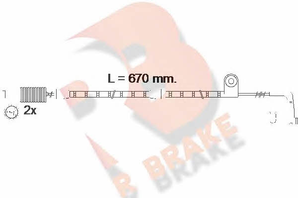 R Brake 610478RB Warning contact, brake pad wear 610478RB: Buy near me in Poland at 2407.PL - Good price!