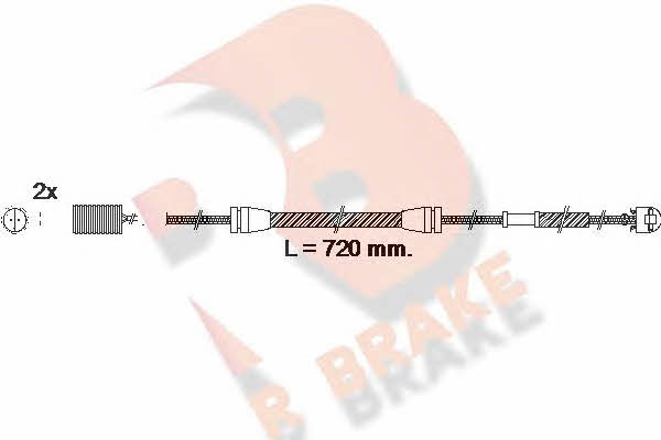R Brake 610498RB Warning contact, brake pad wear 610498RB: Buy near me in Poland at 2407.PL - Good price!