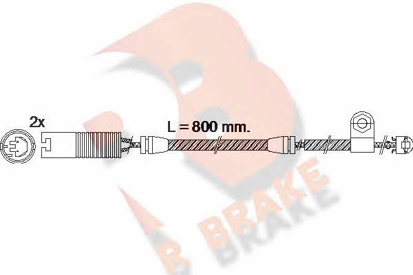 R Brake 610499RB Warning contact, brake pad wear 610499RB: Buy near me in Poland at 2407.PL - Good price!