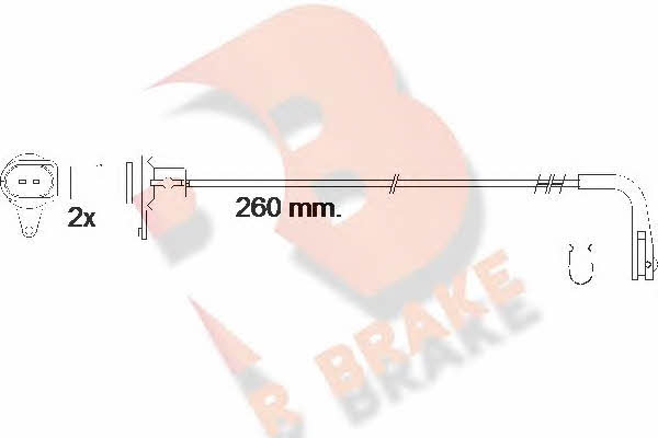R Brake 610545RB Warning contact, brake pad wear 610545RB: Buy near me in Poland at 2407.PL - Good price!