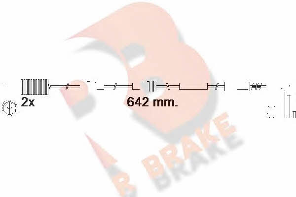 R Brake 610538RB Warning contact, brake pad wear 610538RB: Buy near me in Poland at 2407.PL - Good price!