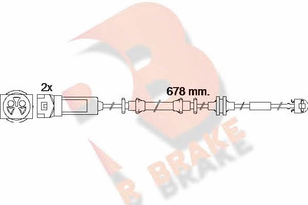R Brake 610452RB Warning contact, brake pad wear 610452RB: Buy near me in Poland at 2407.PL - Good price!