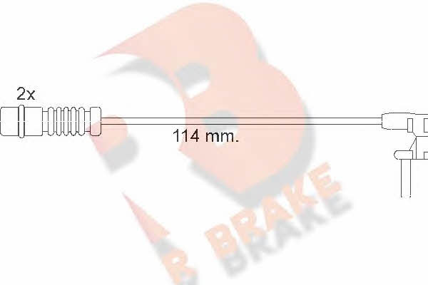 R Brake 610454RB Warning contact, brake pad wear 610454RB: Buy near me at 2407.PL in Poland at an Affordable price!