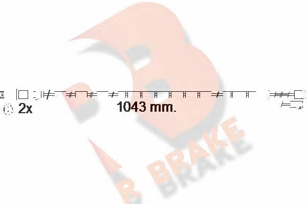R Brake 610560RB Warning contact, brake pad wear 610560RB: Buy near me in Poland at 2407.PL - Good price!