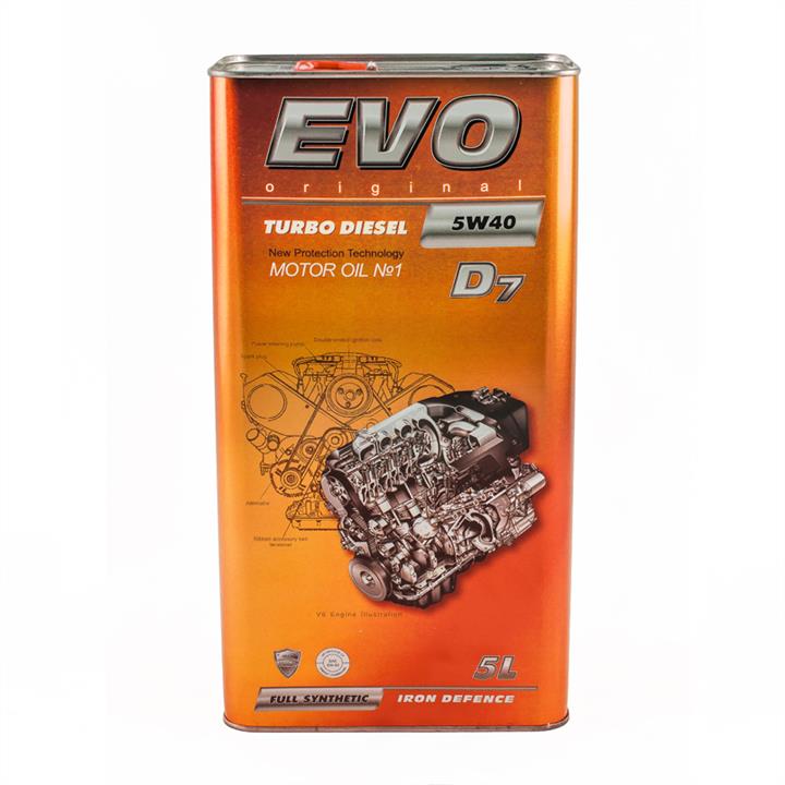 EVO 4291586220166 Engine oil EVO D7 Turbo Diesel 5W-40, 5L 4291586220166: Buy near me in Poland at 2407.PL - Good price!