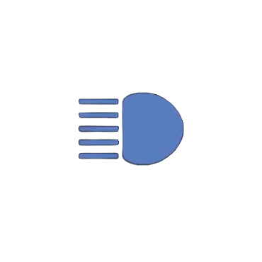 dashboard symbols: the high beam headlights are on